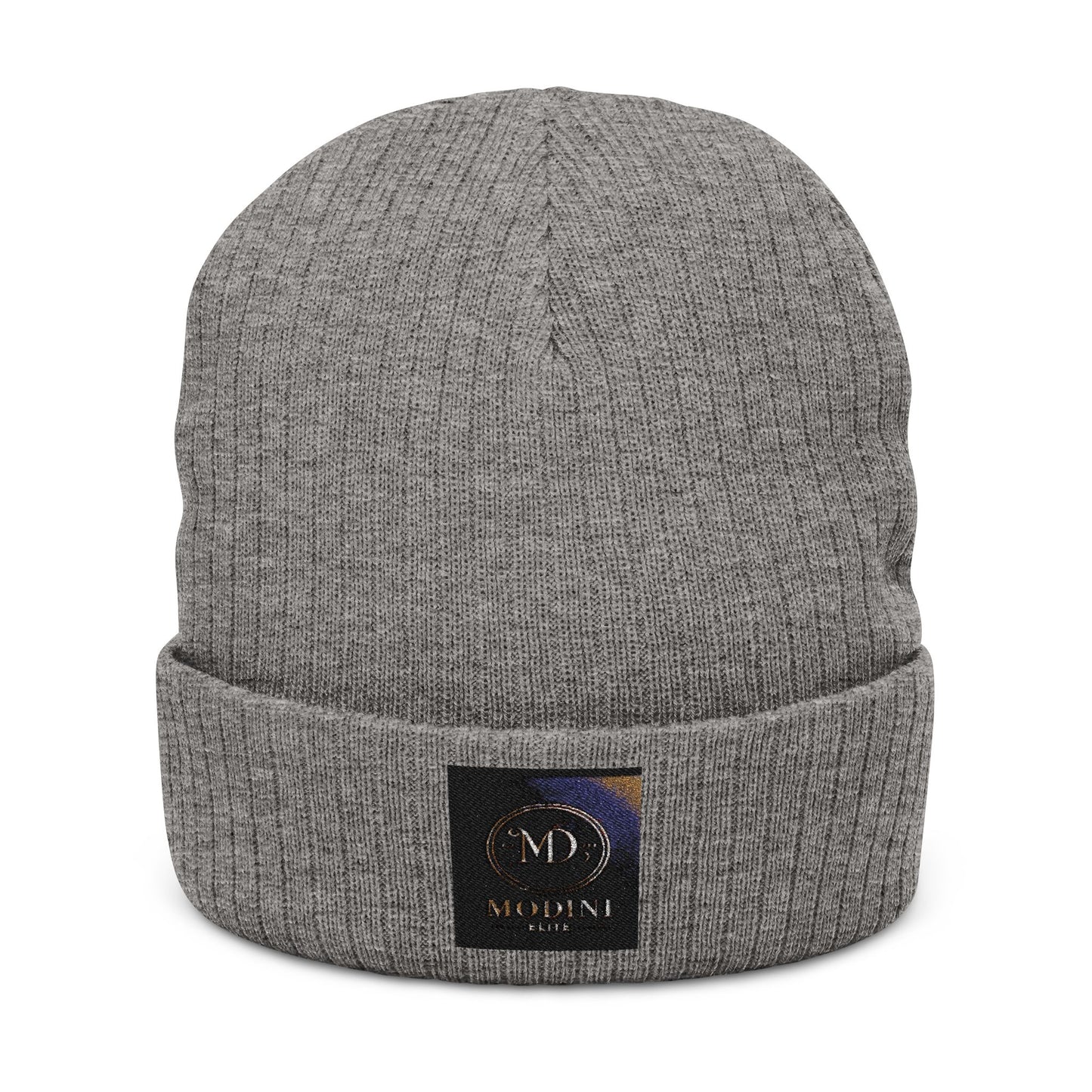 Stylish Ribbed Knit Beanie with Custom Embroidery