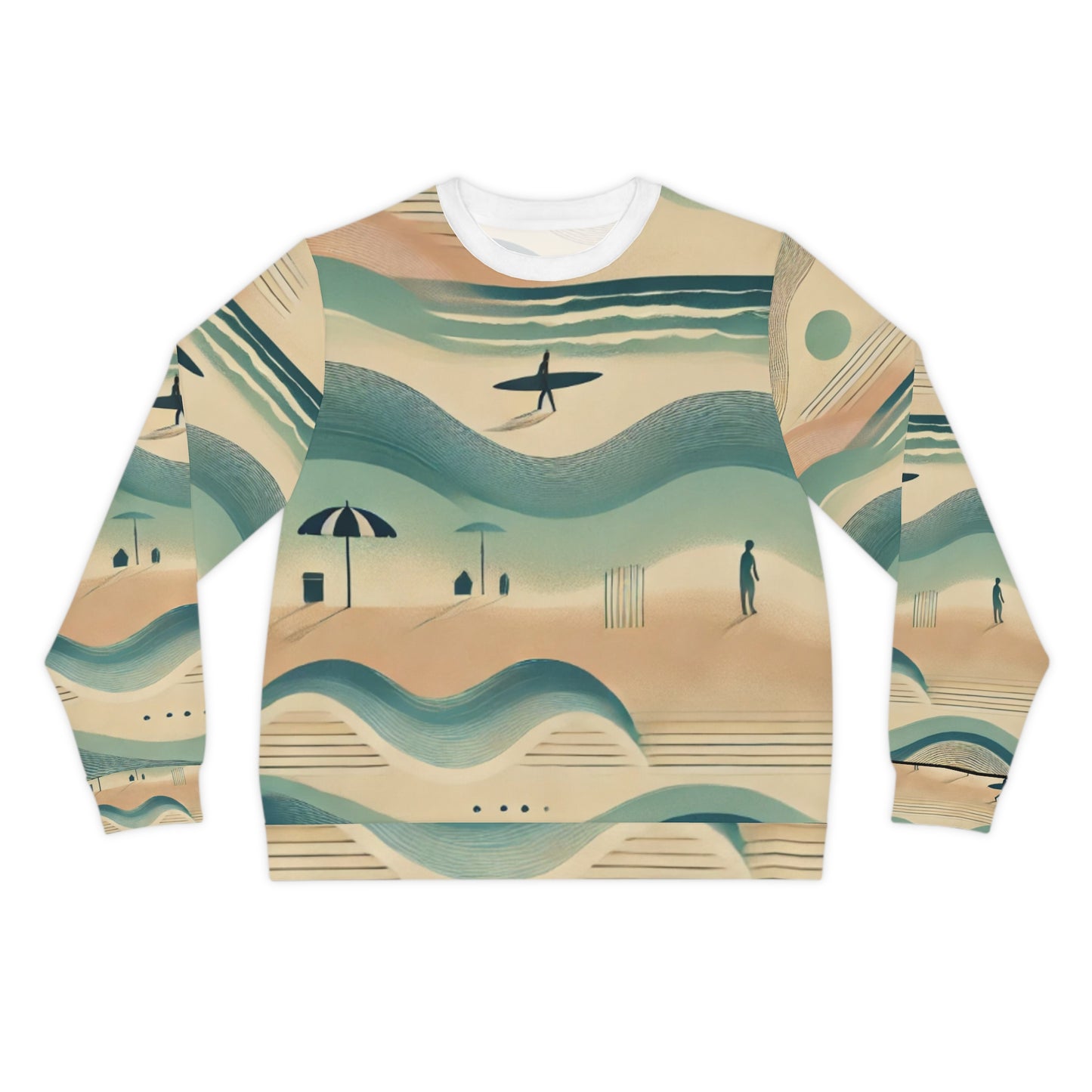 Beach Vibes Lightweight Sweatshirt - Relaxing Coastal Artwork