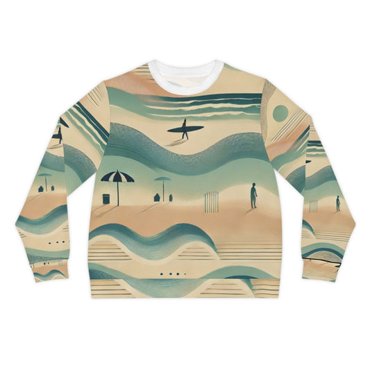 Beach Vibes Lightweight Sweatshirt - Relaxing Coastal Artwork