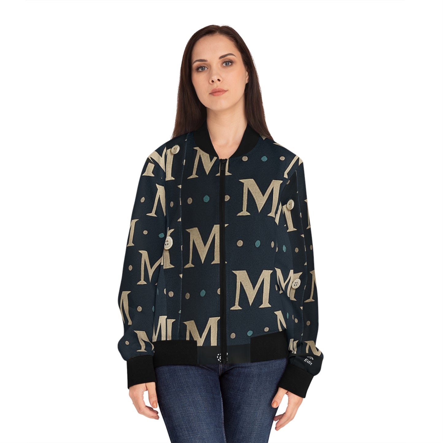 Chic Women's Bomber Jacket, Trendy Outerwear, Fashion Statement, Unique Gift, Casual Layering, Streetwear Style, Comfortable Fit