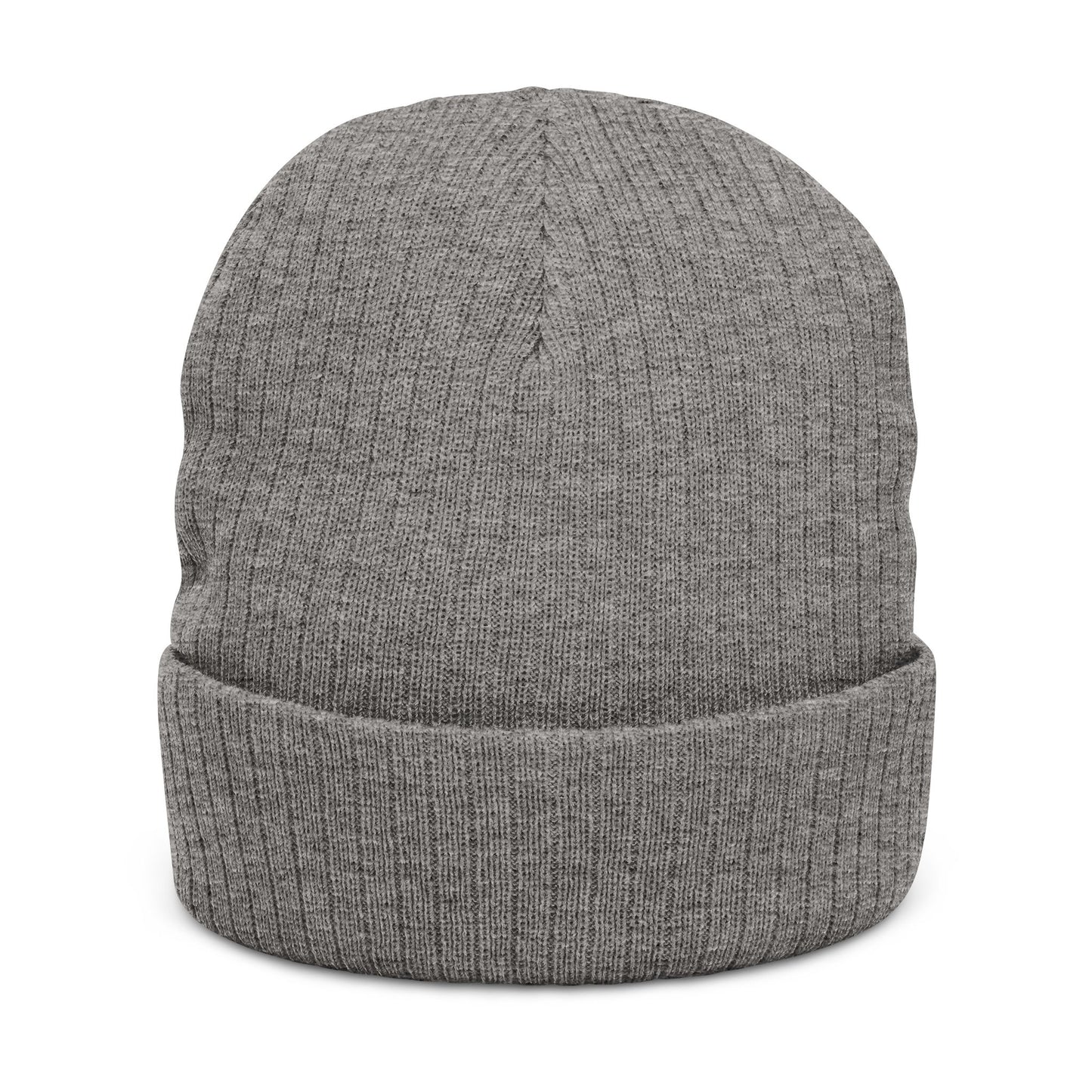 Stylish Ribbed Knit Beanie with Custom Embroidery