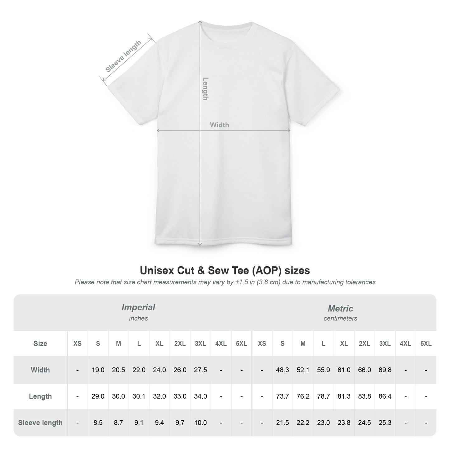 Unisex Cut & Sew Tee (AOP)